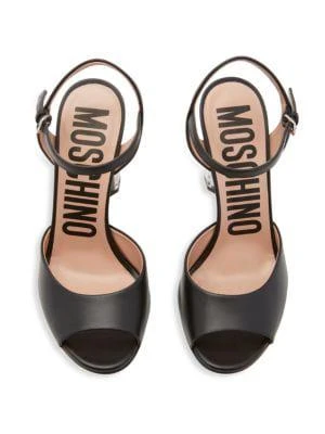 商品Moschino|Salt & Pepper Shaker Heel Ankle Strap Sandals,价格¥4439,第4张图片详细描述