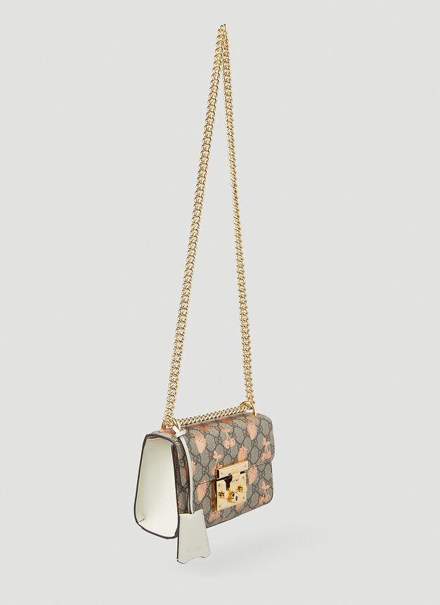 商品Gucci|Berry Padlock Supreme Small Shoulder Bag in Beige,价格¥15513,第4张图片详细描述