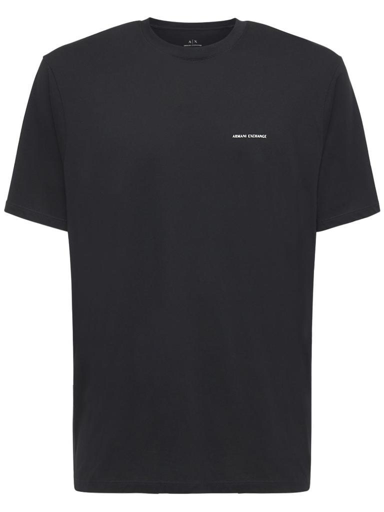 商品Armani Exchange|Printed Logo Cotton Jersey T-shirt,价格¥207,第1张图片