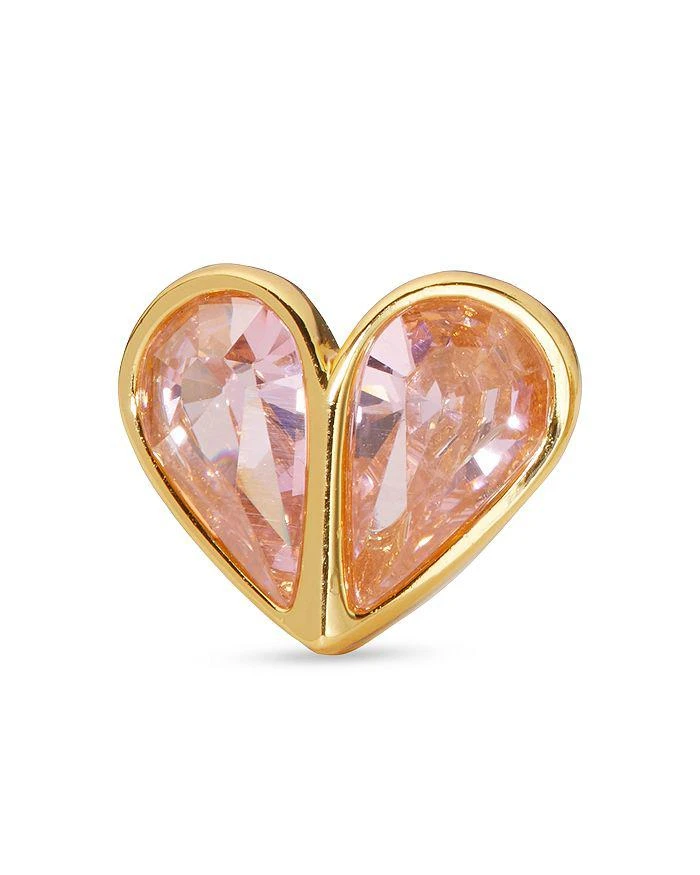 商品Kate Spade|Rock Solid Crystal Heart Stud Earrings in Gold Tone,价格¥130,第2张图片详细描述