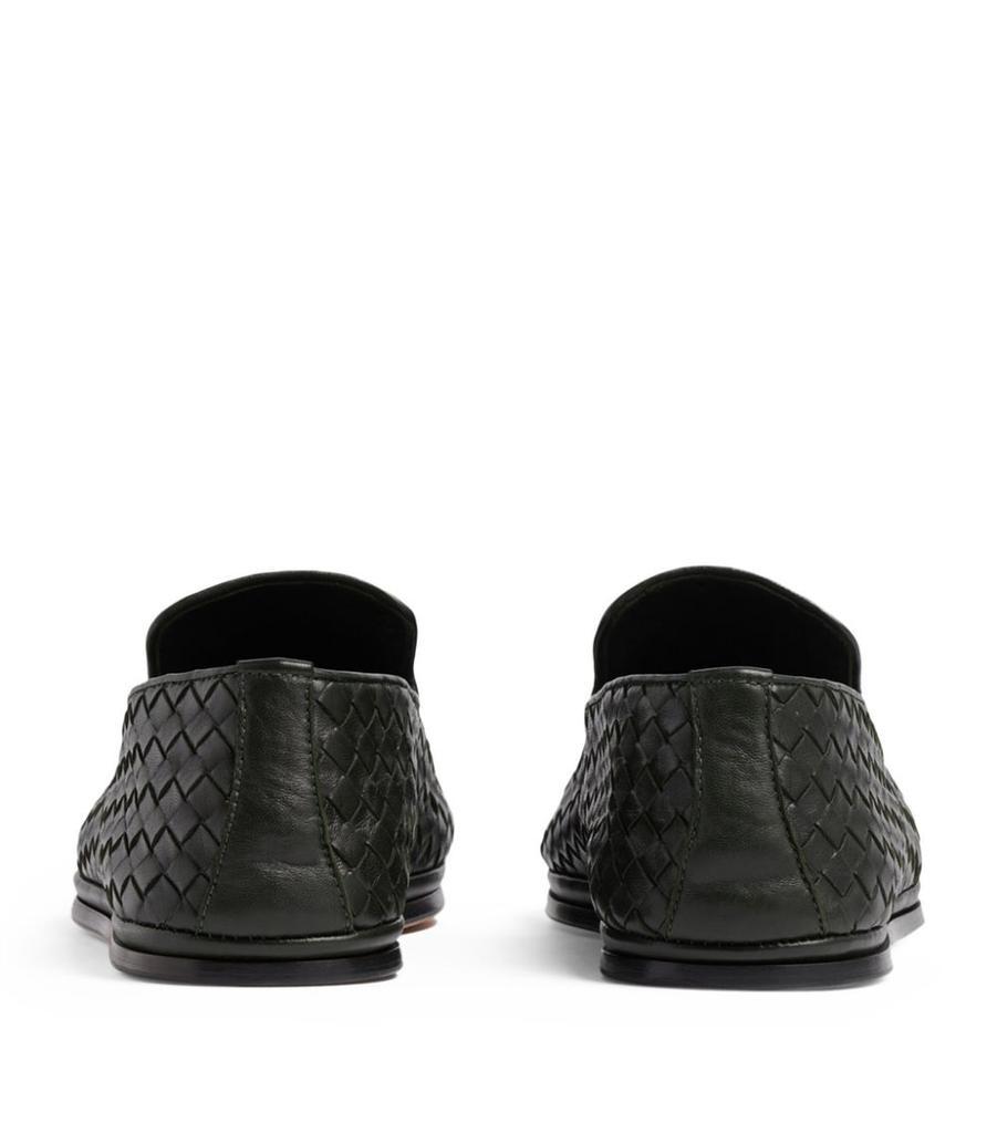 商品Bottega Veneta|Leather Intrecciato Loafers,价格¥8978,第6张图片详细描述