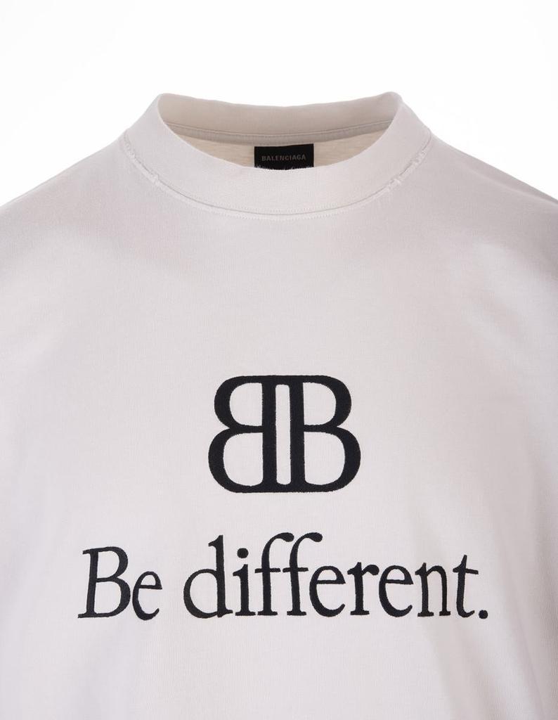 BALENCIAGA BB Be Different Large Fit T-Shirt In White商品第3张图片规格展示