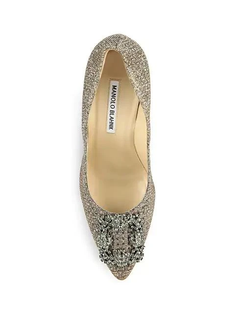 商品Manolo Blahnik|Hangisi 105 水钻扣闪亮高跟鞋,价格¥7669,第4张图片详细描述