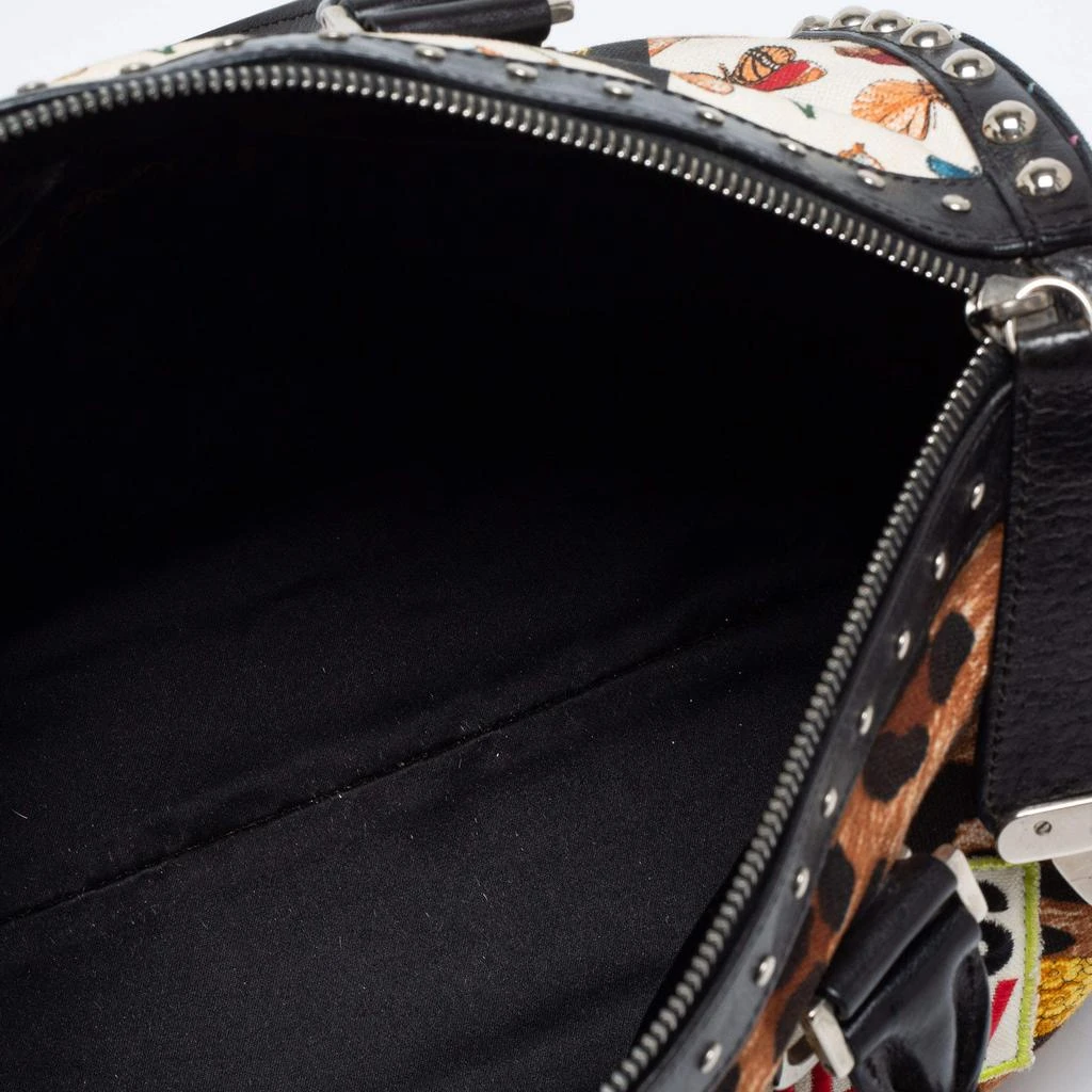 Versace Multicolor Archival Print Canvas and Leather Chaos Couture Studded Boston Bag  商品
