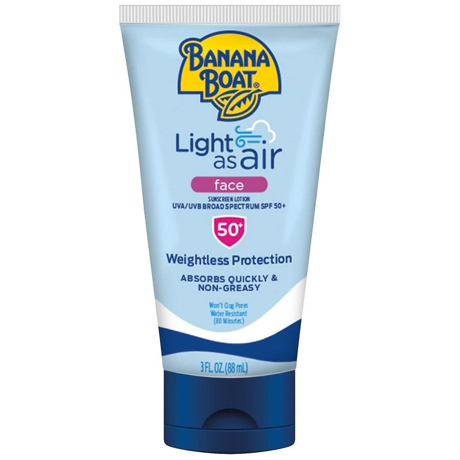 商品Banana Boat|Light as Air Face 防晒乳液 SPF 50 ,价格¥105,第1张图片