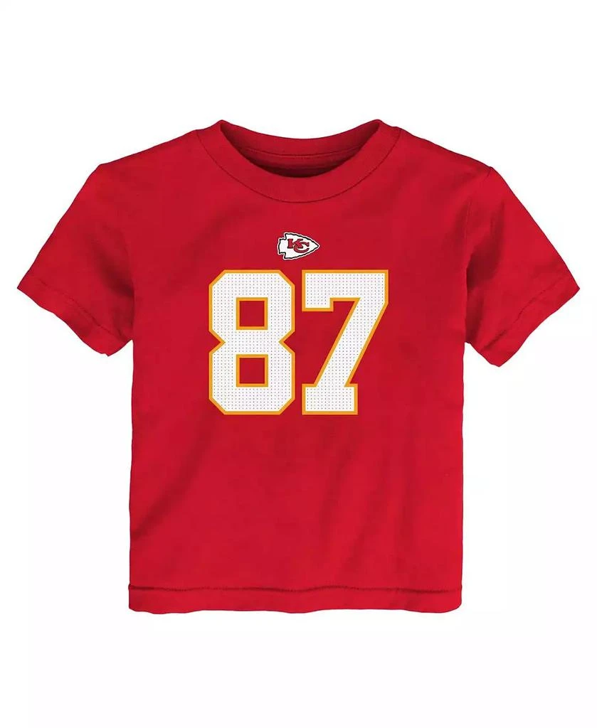 商品NIKE|Toddler Boys and Girls Travis Kelce Red Kansas City Chiefs Player Name and Number T-shirt,价格¥198,第2张图片详细描述