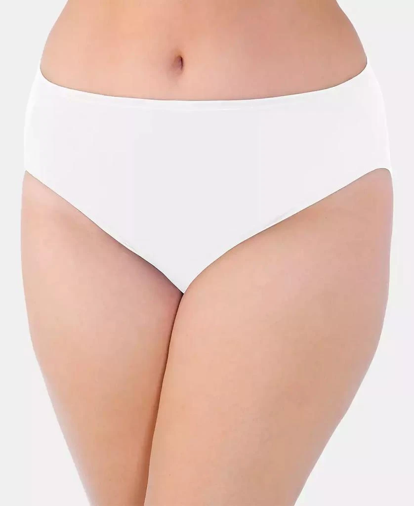 商品Vanity Fair|Women's Illumination® Plus Size High-Cut Satin-Trim Brief Underwear 13810,价格¥73,第1张图片