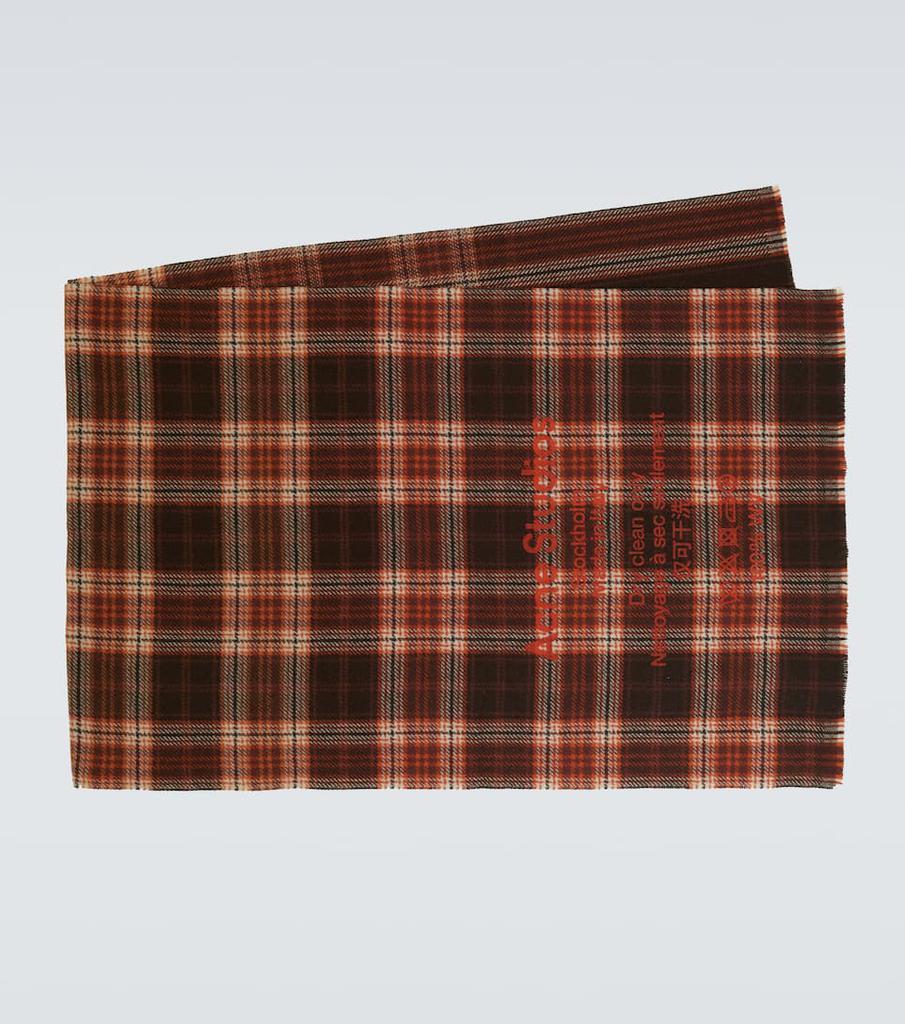 商品Acne Studios|Logo苏格兰格纹围巾,价格¥1192,第1张图片
