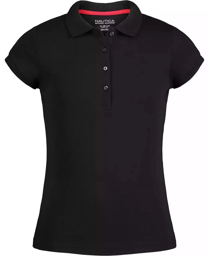 商品Nautica|Big Girls Uniform Short Sleeve Polo Shirt,价格¥74,第1张图片