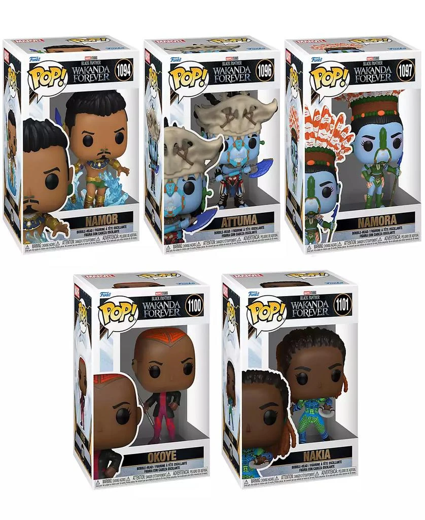 商品Funko|Marvel Black Panther Wakanda Forever Namor Attuma Namora Okoye Nakia Figure Collectors Set, 5 Piece,价格¥307,第2张图片详细描述