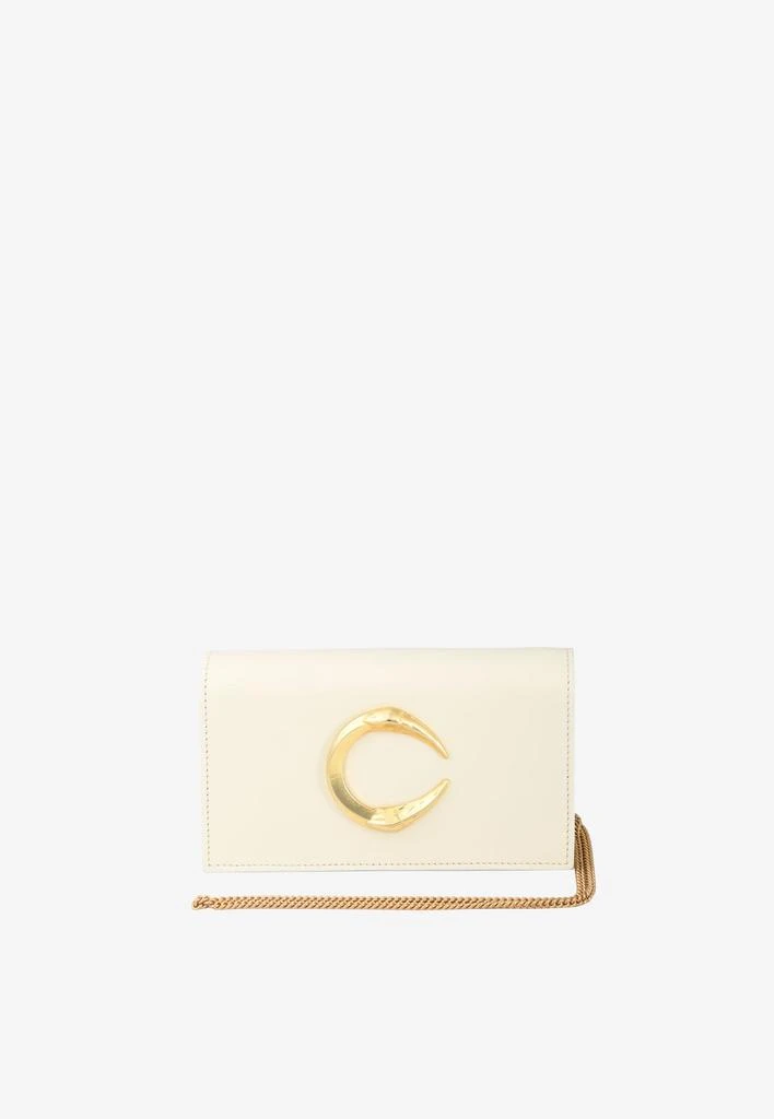 商品Roberto Cavalli|Small C Logo Chain Clutch in Calf Leather,价格¥5342,第1张图片