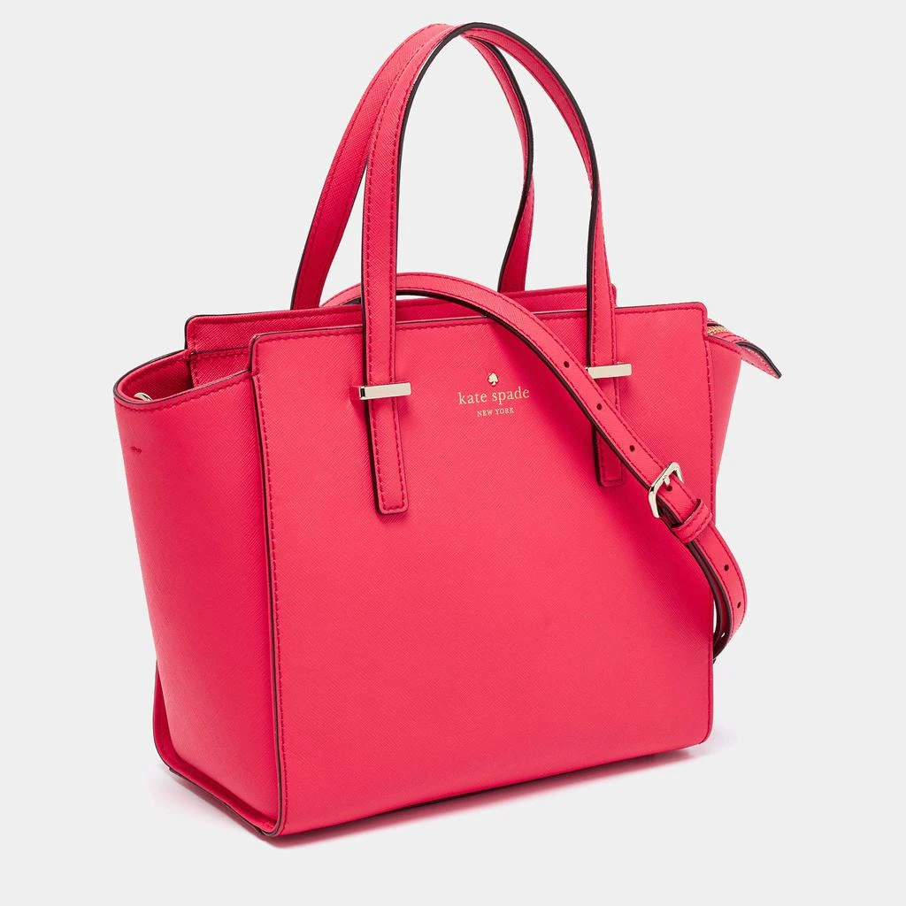 商品[二手商品] Kate Spade|Kate Spade Coral Red Leather Cedar Street Hayden Tote,价格¥1400,第3张图片详细描述