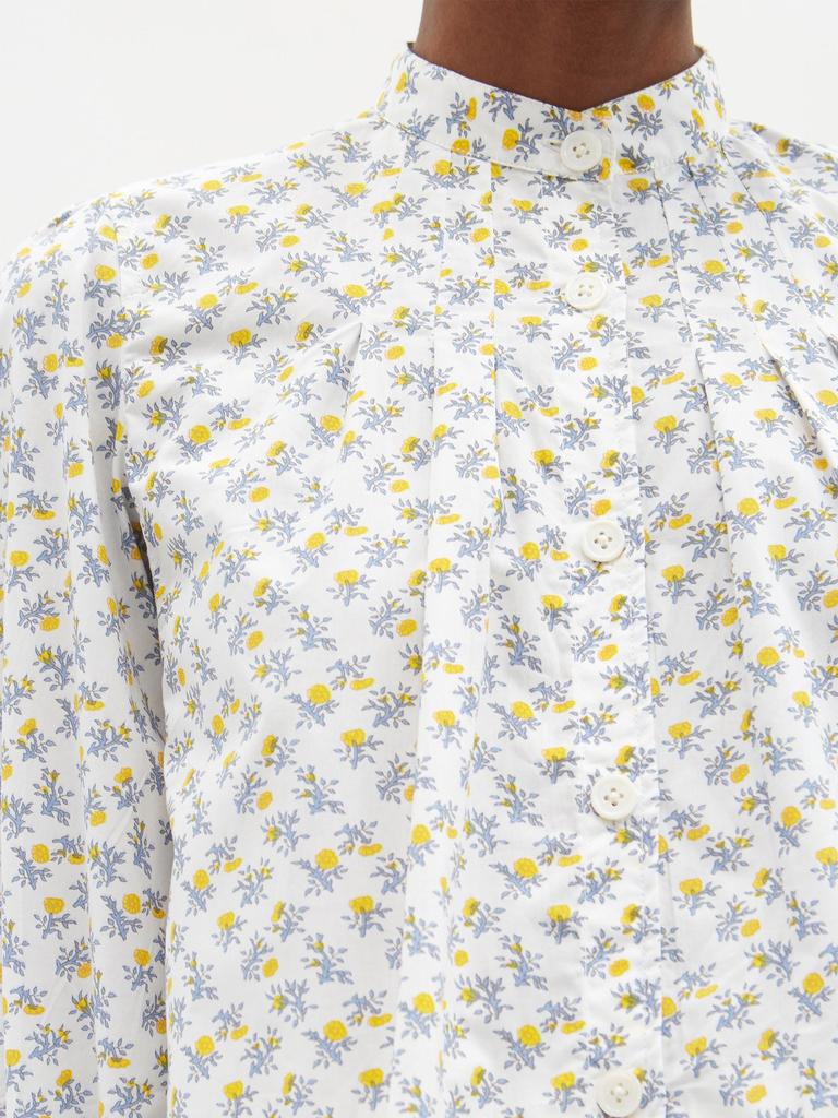 Yana floral-print cotton blouse商品第3张图片规格展示