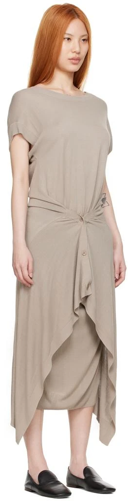 商品Lemaire|Taupe Double Layer Skirt Mid-Length Dress,价格¥971,第2张图片详细描述