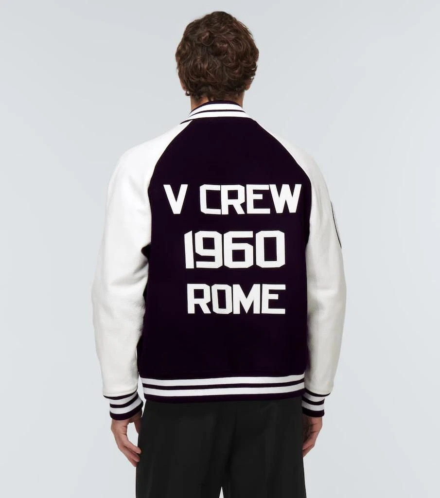 商品Valentino|Wool and leather varsity jacket,价格¥21980,第4张图片详细描述