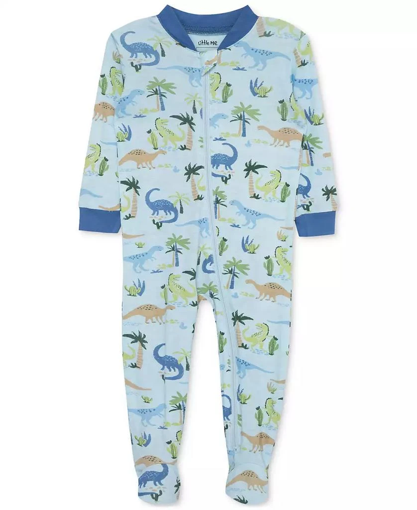 商品Little Me|Baby Boys Dinosaur-Print Zip-Front Footed Pajamas,价格¥188,第1张图片