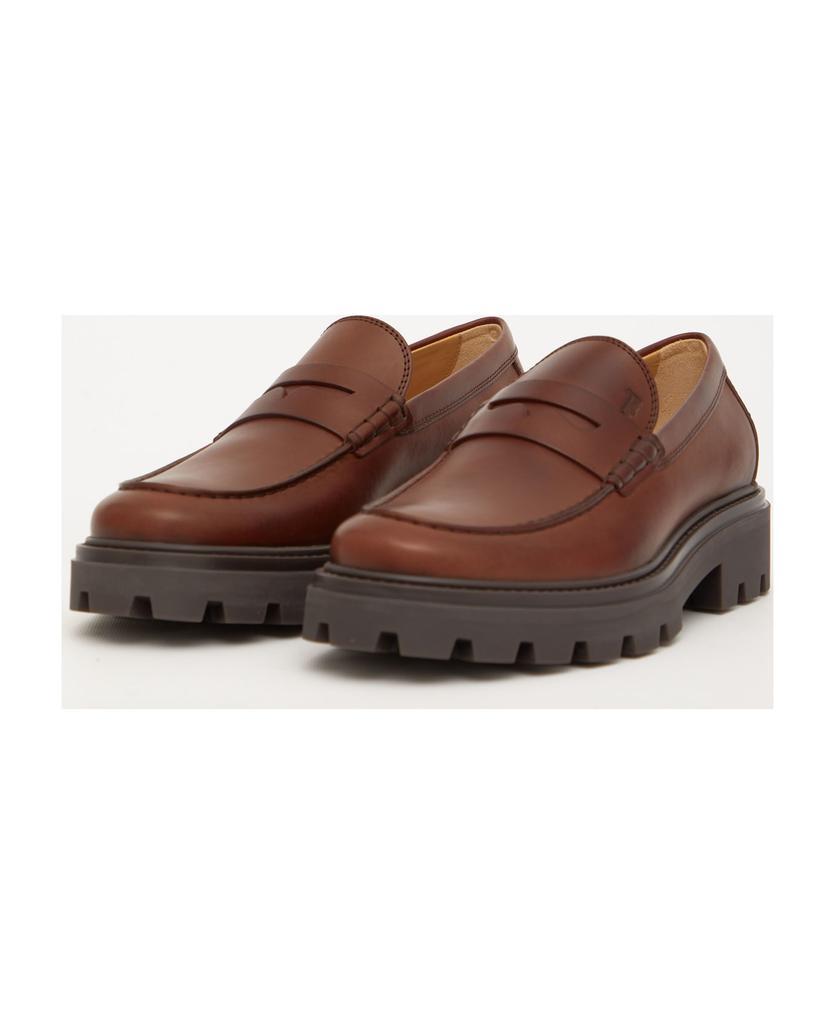 商品Tod's|Brown Leather Loafers,价格¥3940,第4张图片详细描述