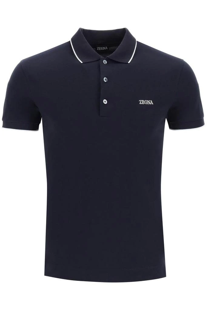 商品Zegna|Logoed cotton polo shirt,价格¥1480,第1张图片