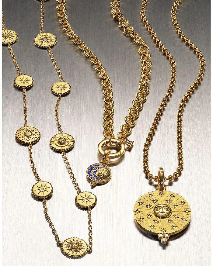 商品Temple St. Clair|18K Yellow Gold Classic Polished Ball Chain Necklace, 16",价格¥36567,第2张图片详细描述