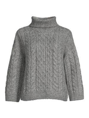 商品Calvin Klein|Cable Knit Turtleneck Sweater,价格¥439,第5张图片详细描述