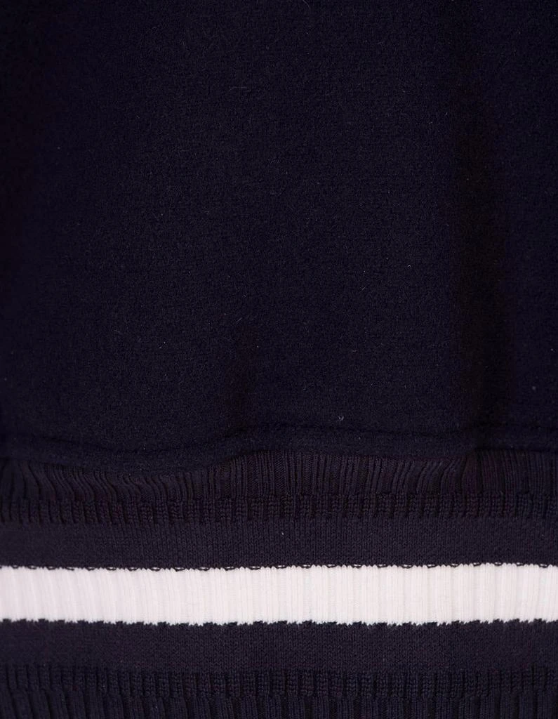 商品Givenchy|Navy Blue And White Givenchy Bomber Jacket In Wool And Leather - Men,价格¥30345,第3张图片详细描述