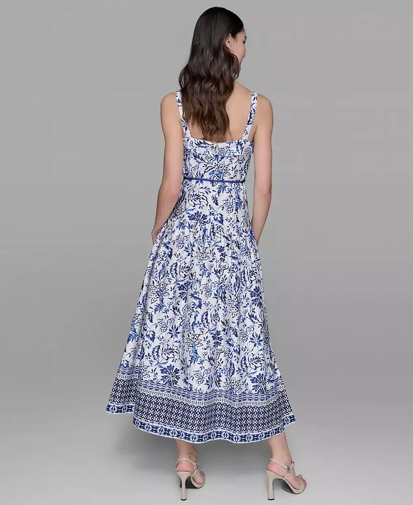 商品Karl Lagerfeld Paris|Women's Floral-Print Square-Neck Midi Dress,价格¥1246,第4张图片详细描述