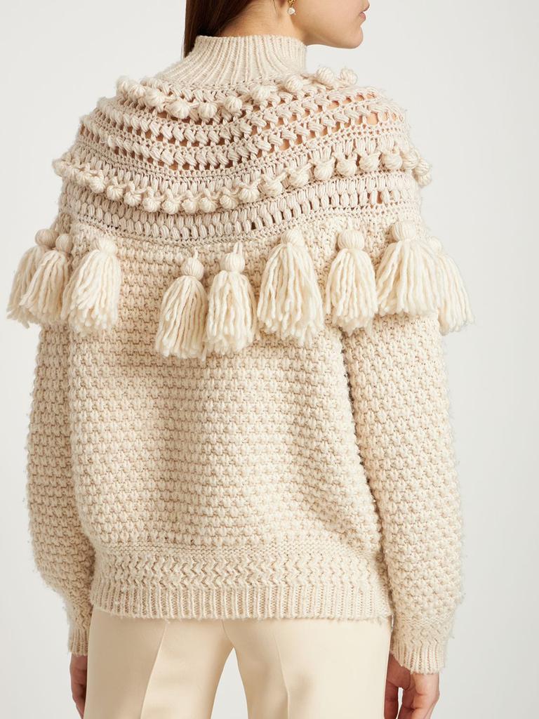 Kaleidoscope Crochet Wool Sweater商品第2张图片规格展示