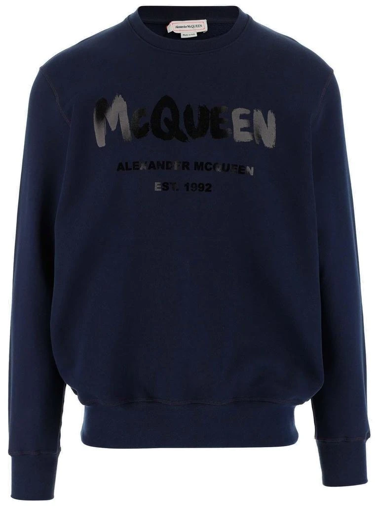 商品Alexander McQueen|Alexander McQueen Logo Printed Drop-Shoulder Sweatshirt,价格¥2407,第1张图片