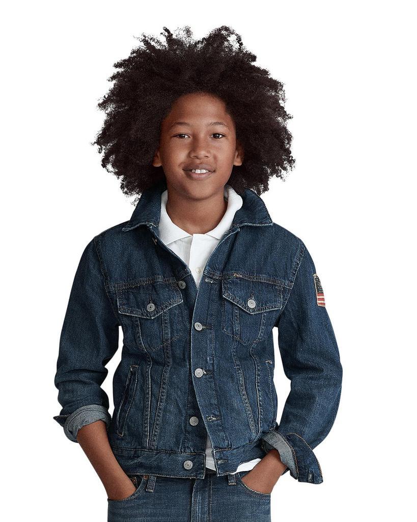 商品Ralph Lauren|Boys' Cotton Denim Jacket - Little Kid, Big Kid,价格¥625-¥659,第1张图片