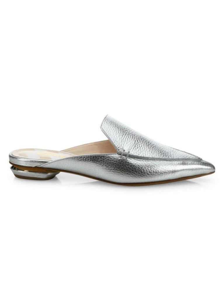 商品Nicholas Kirkwood|Beya Metallic Leather Flat Mules,价格¥1484,第1张图片