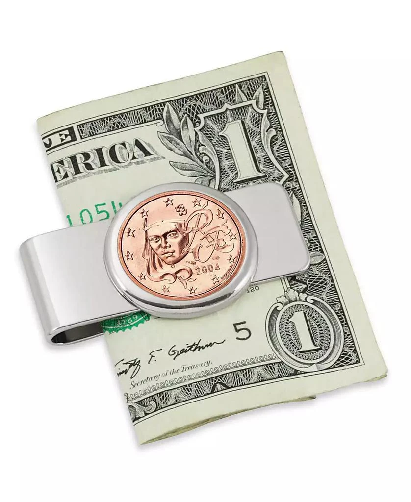 商品American Coin Treasures|Men's French Marianne Five Cent Euro Coin Money Clip,价格¥150,第1张图片