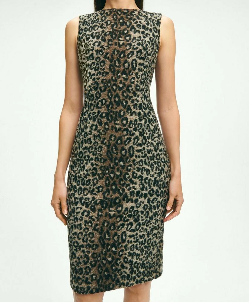 商品Brooks Brothers|Wool Blend Leopard Print Sheath Dress,价格¥1172,第5张图片详细描述
