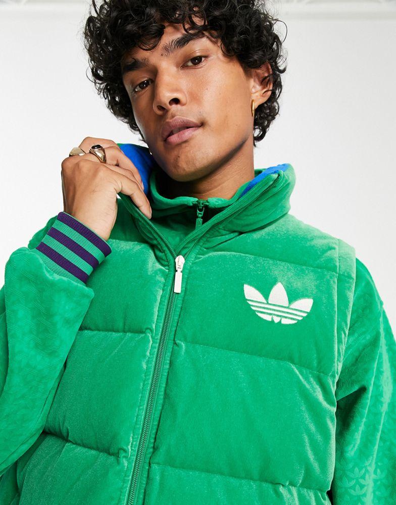 adidas Originals 'adicolor 70s' unisex puffer gilet in green商品第3张图片规格展示