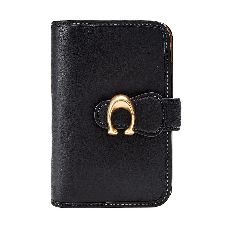 商品[国内直发] Coach|蔻驰钱包COACH奢侈品女士专柜款2折经典C扣小号钱包米色人造革礼物送女友CA194 B4SHG,价格¥443,第1张图片