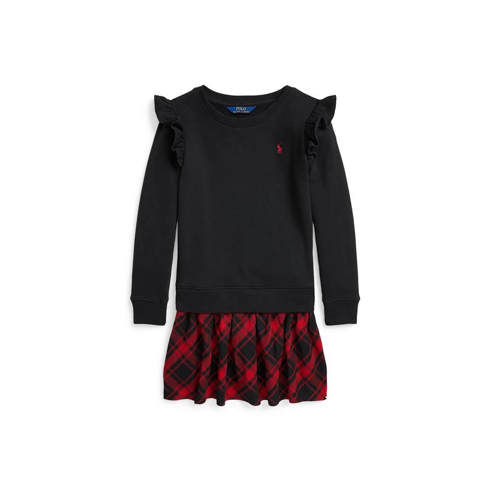 商品Ralph Lauren|Big Girls Plaid Fleece Sweatshirt Dress,价格¥241,第2张图片详细描述