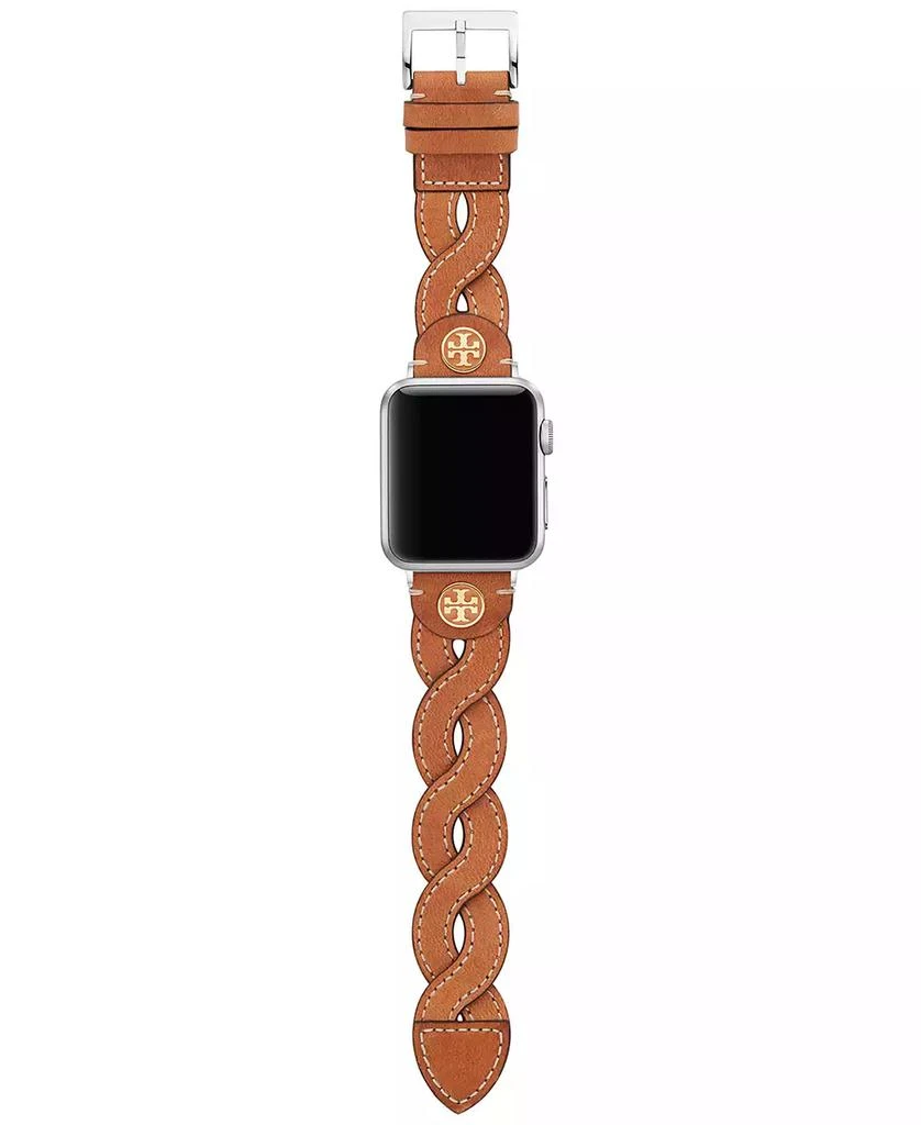 商品Tory Burch|Women's Luggage Braided Leather Band for Apple Watch® 38mm/40mm,价格¥970,第4张图片详细描述