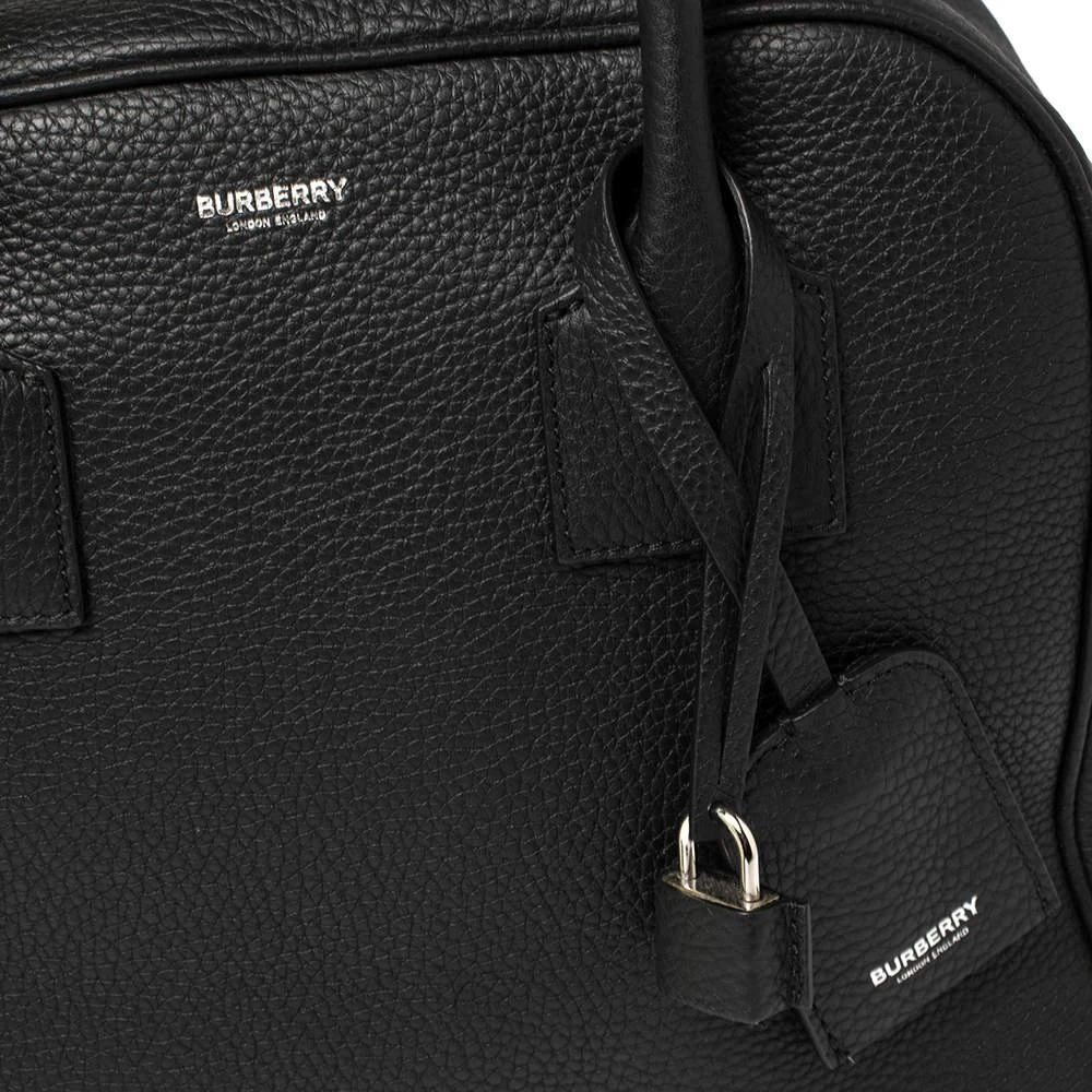 商品Burberry|Burberry Black Leather Medium Cube Duffle Bag,价格¥8540,第5张图片详细描述