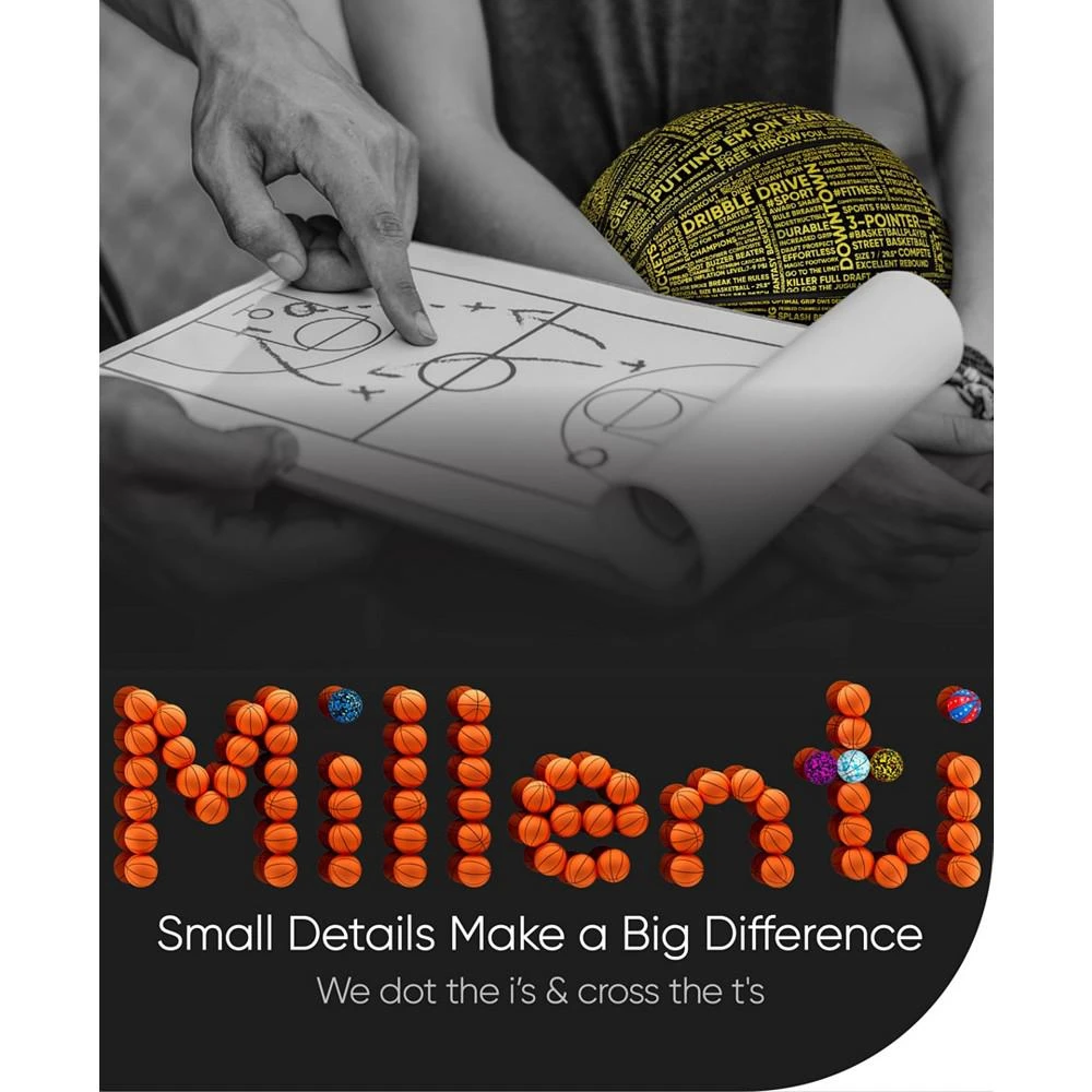 商品MILLENTI|Basketball Official Size 7 Outdoor Indoor Ball Streetcred-Lingo with Chick Hearn Classic One Liners - Designer Basketball Adult Sized,价格¥179,第5张图片详细描述