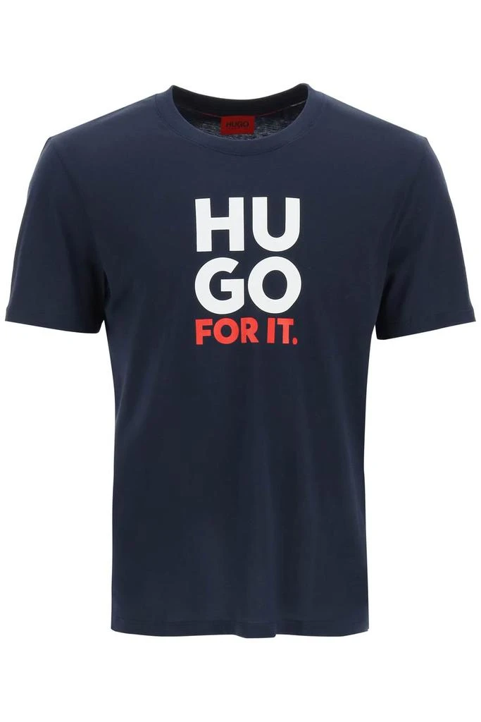 商品Hugo Boss|Hugo jersey t-shirt with logo print,价格¥342,第1张图片