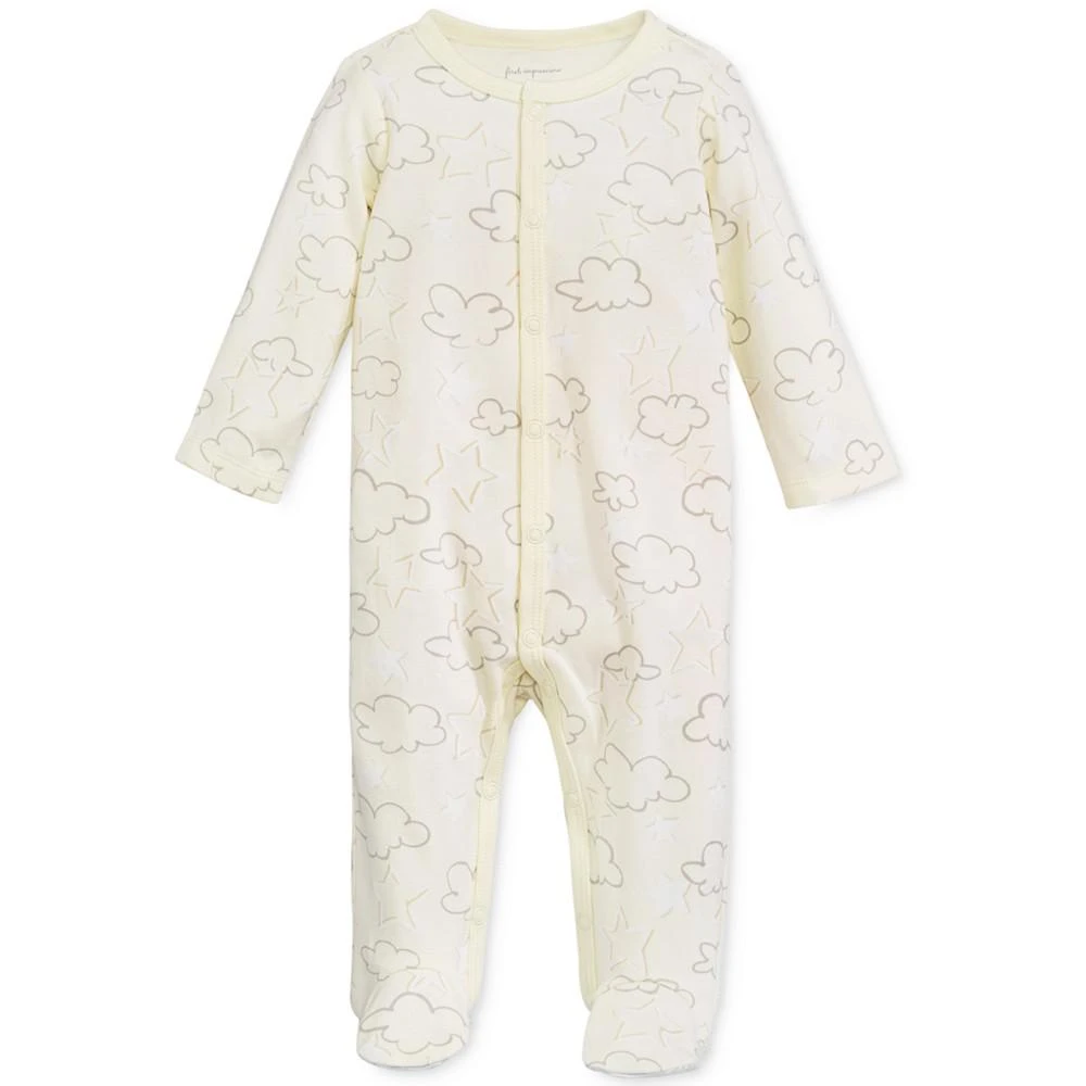 商品First Impressions|Baby Boys & Girls Cloud-Print Footed Coverall, Created for Macy's,价格¥58,第1张图片