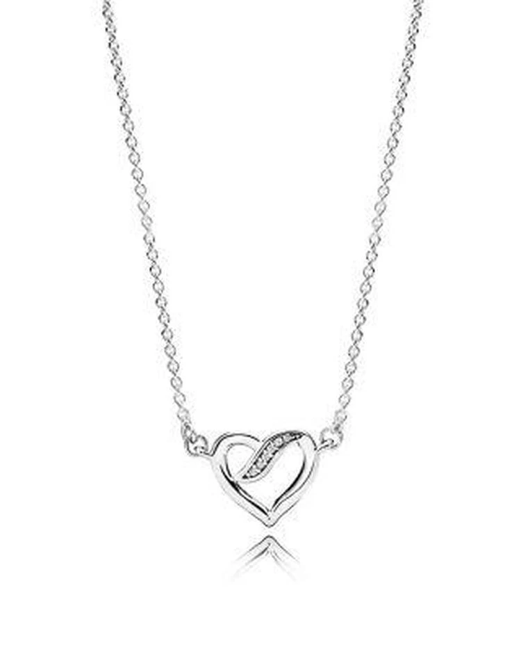商品PANDORA|Sterling Silver & Cubic Zirconia Dreams of Love Necklace, 14.5",价格¥561,第1张图片