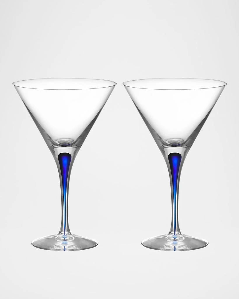 商品Orrefors|Intermezzo Blue Martini Glasses, Set of 2,价格¥1930,第1张图片