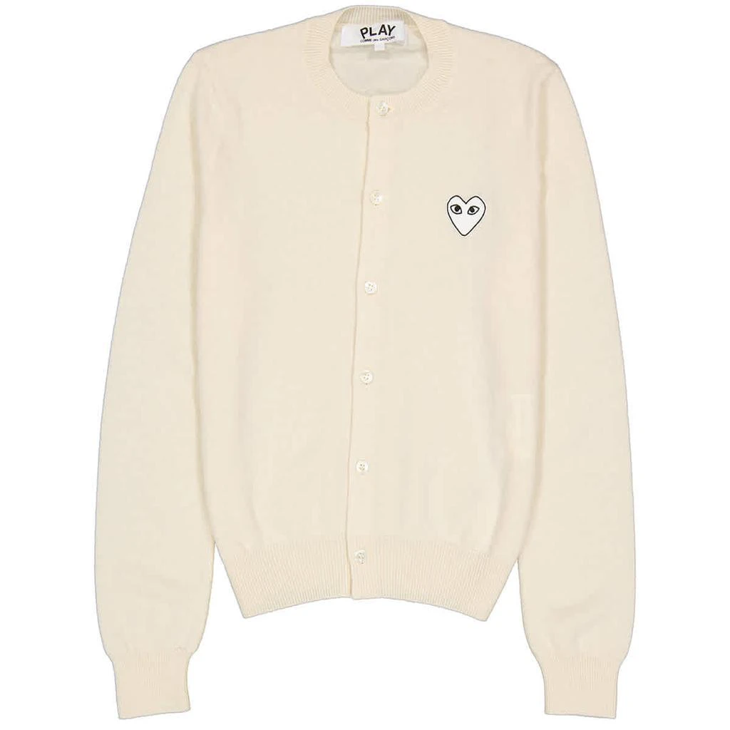 商品Comme des Garcons|Comme Des Garcons Ladies Heart Logo Crewneck Cardigan, Size X-Small,价格¥1656,第1张图片