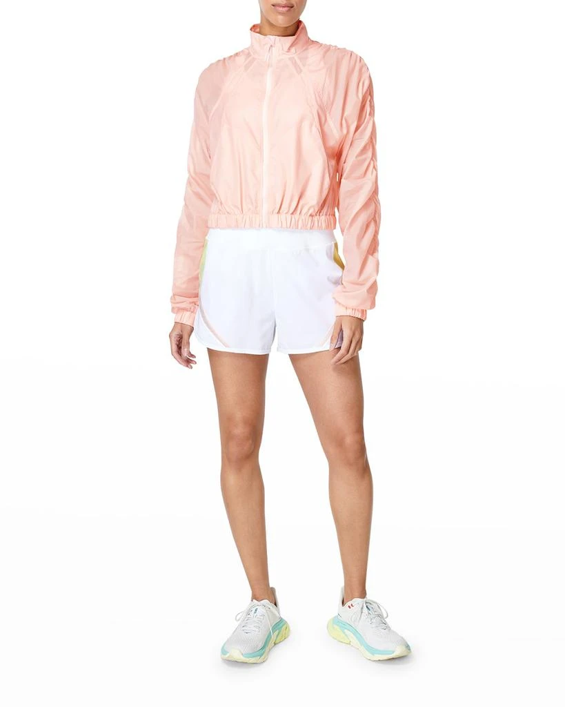 商品SWEATY BETTY|Slip Stream Ruched-Sleeve Front-Zip Running Jacket,价格¥418,第3张图片详细描述