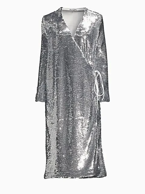 Sequin Wrap Dress 商品