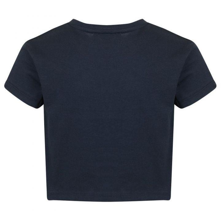 商品Michael Kors|Navy Short Sleeve Studded Logo Cropped T Shirt,价格¥171,第5张图片详细描述