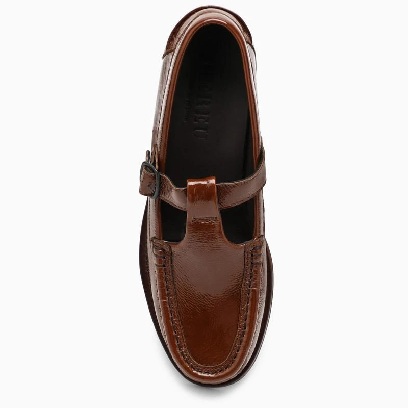 商品Hereu|Brown loafer in shiny leather,价格¥1503,第3张图片详细描述