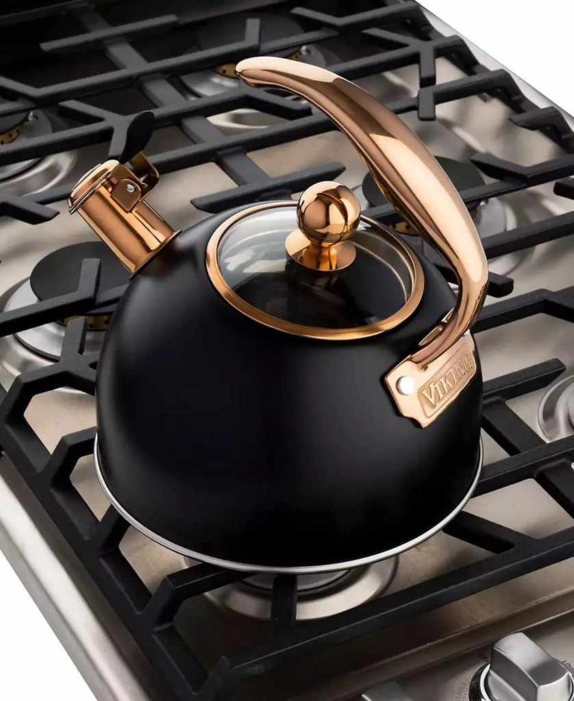 商品Viking|Stainless Steel 2.6-Quart Black Tea Kettle with Copper Handle,价格¥741,第5张图片详细描述
