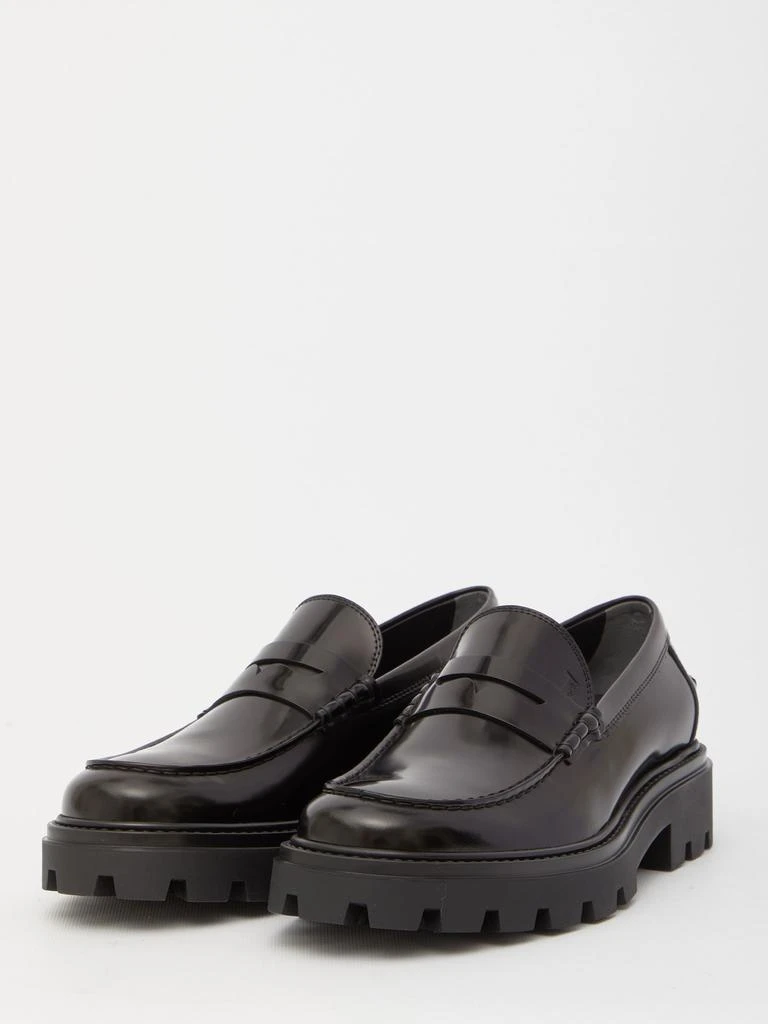 商品Tod's|Tod's Black Leather Loafers,价格¥3569,第2张图片详细描述