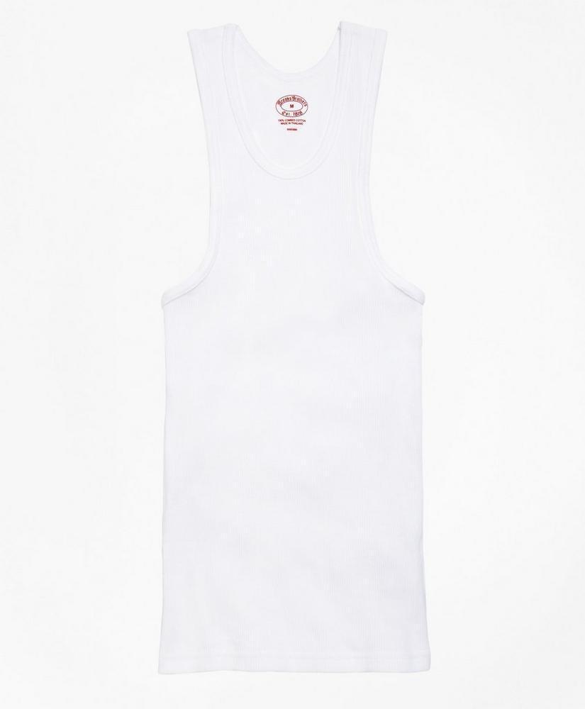 商品Brooks Brothers|Boys Cotton Athletic Tank Undershirt - Three Pack,价格¥111,第4张图片详细描述